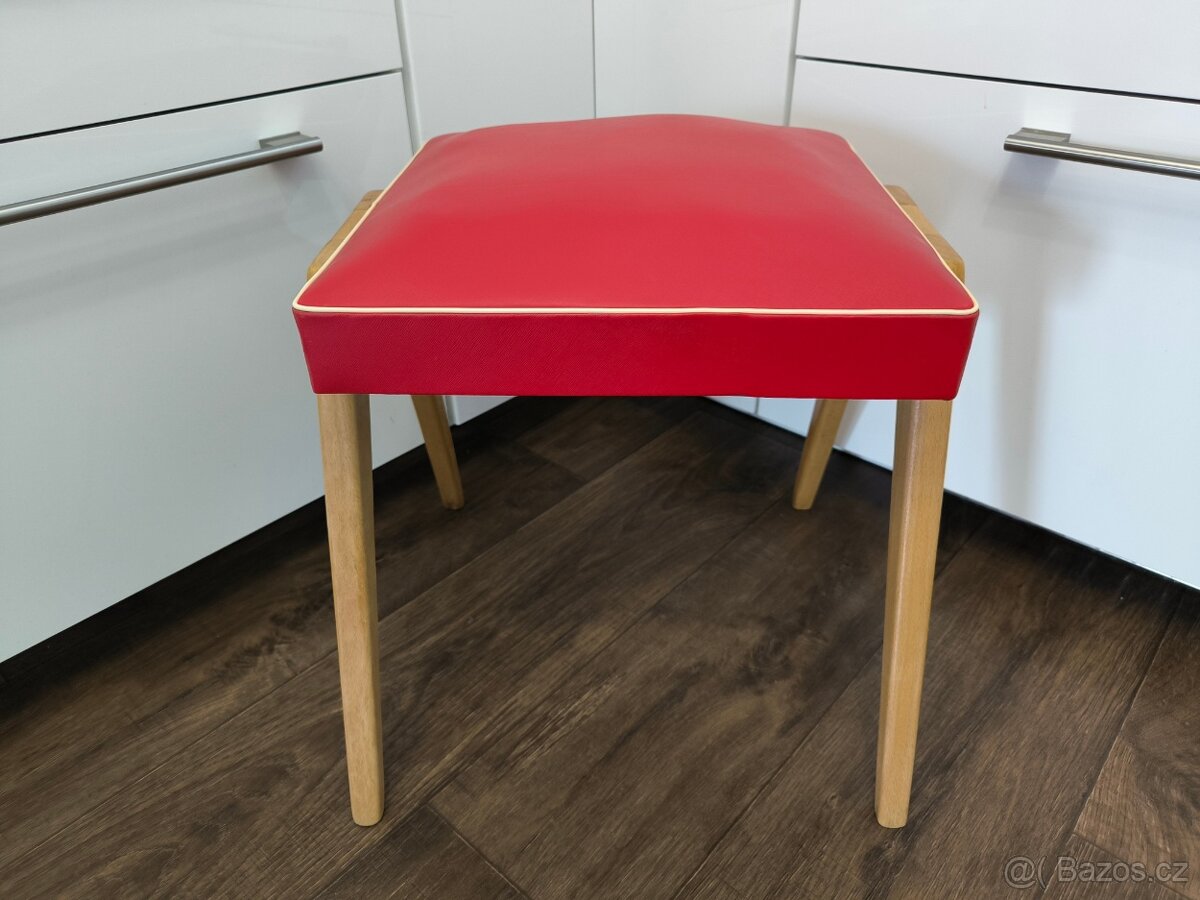 Retro stolička, taburet NDR - Brusel 50. léta - 6