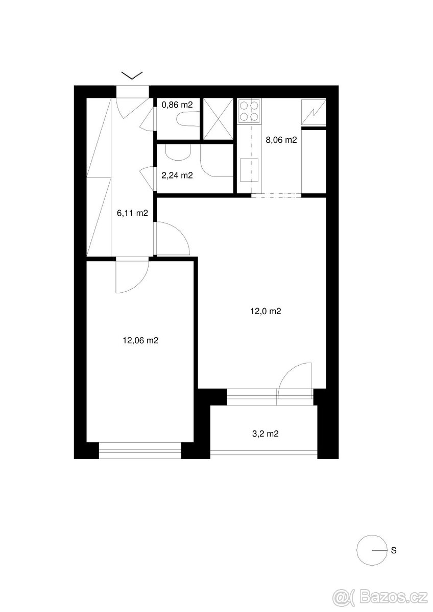 Prodej bytu 2kk s lodžií Praha 11 - 6