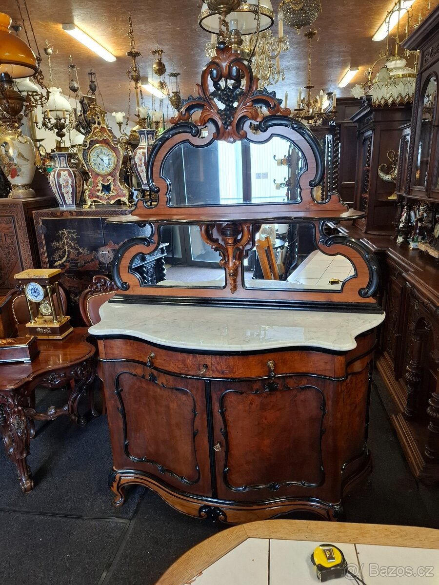 Starožitná komoda s mramorem BIEDERMAIER - 6