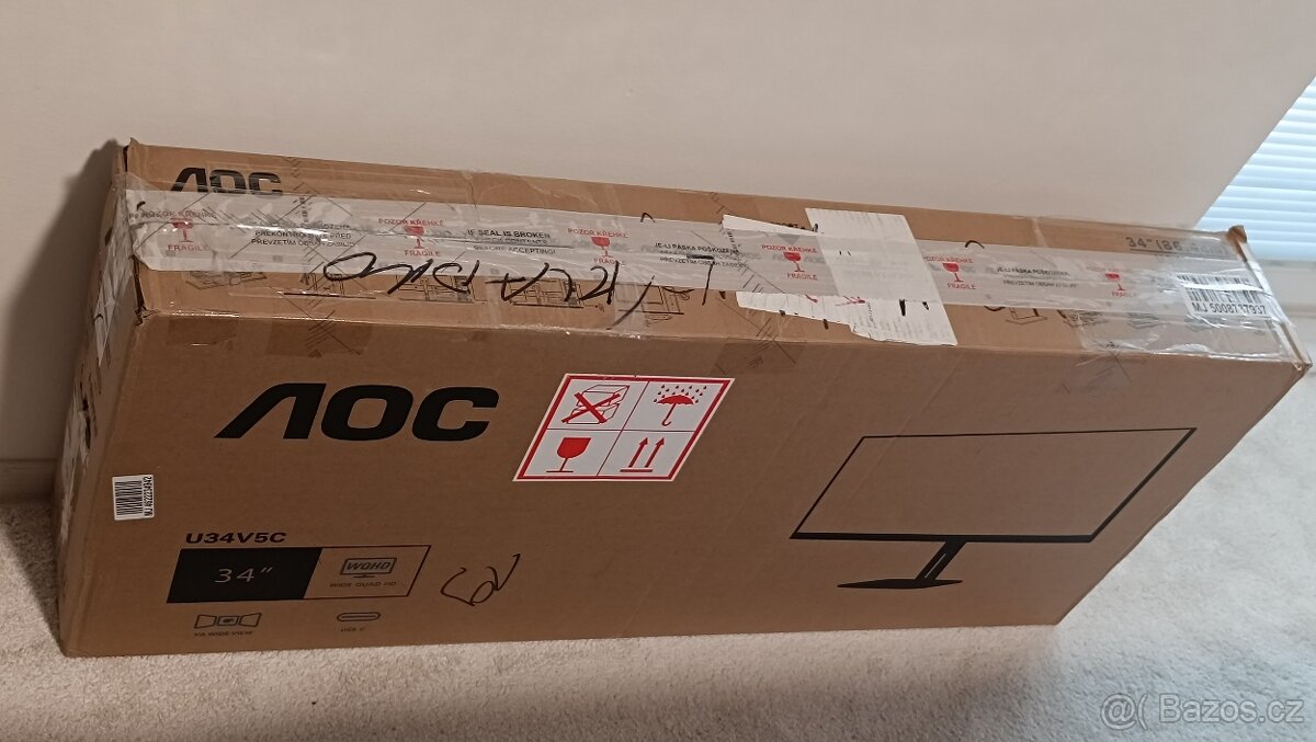 nový AOC 34" WQHD 34401440,FreeSync,4000:1,VA,USB-C - 6