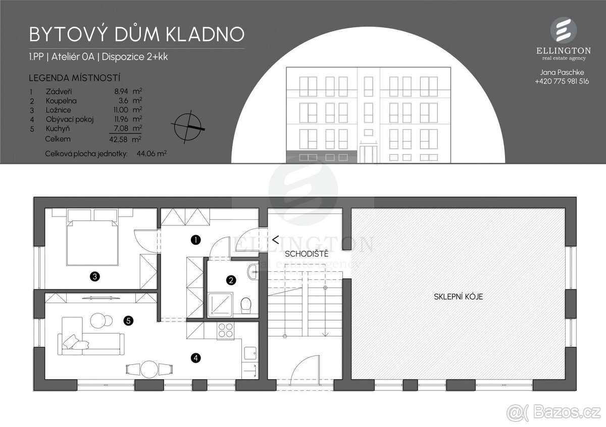 Ateliér 1+kk, 44m2, Kladno - 6