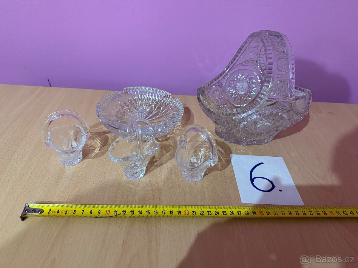 Broušené mísy z olovnatého křišťálu - 6