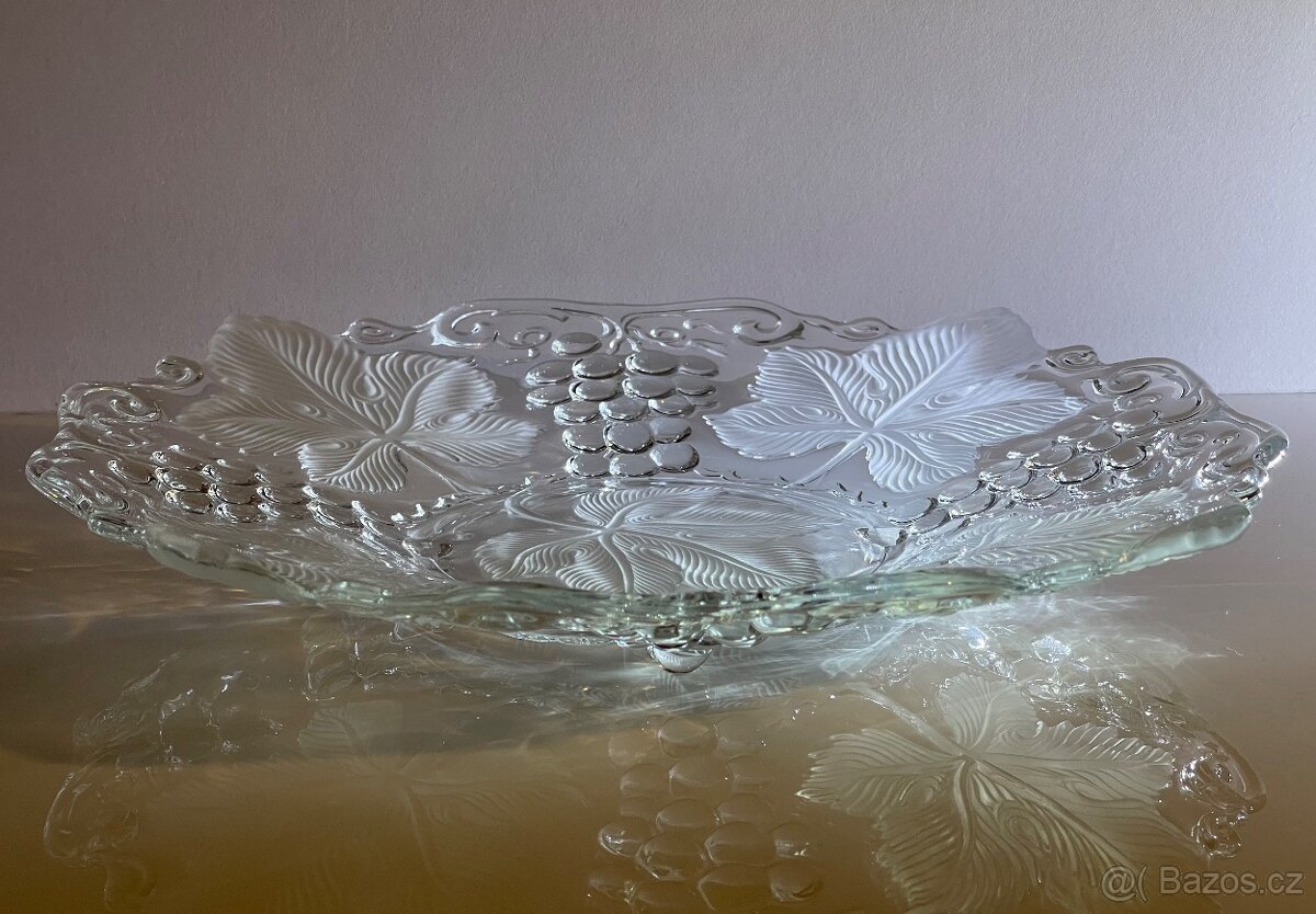 Sada servírovací talířků dezertní, dortová, sklo - 6