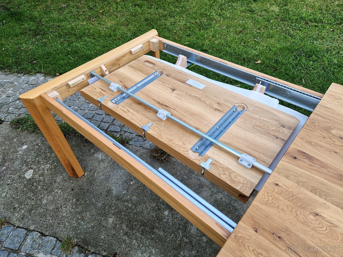 Mega sleva - Nový rozkládací stůl dub masiv 90x180+100 - 6