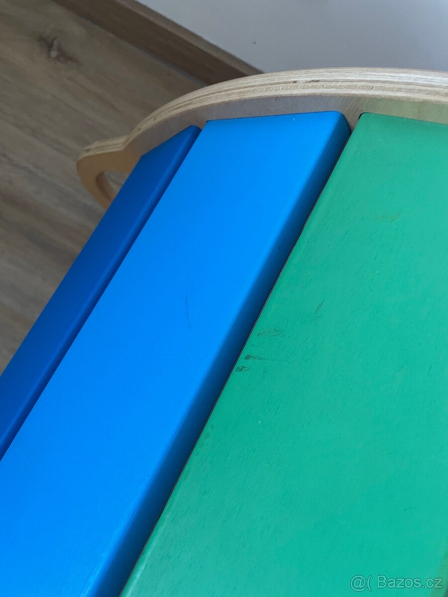 Dřevěná duhová Montessori houpačka - 6