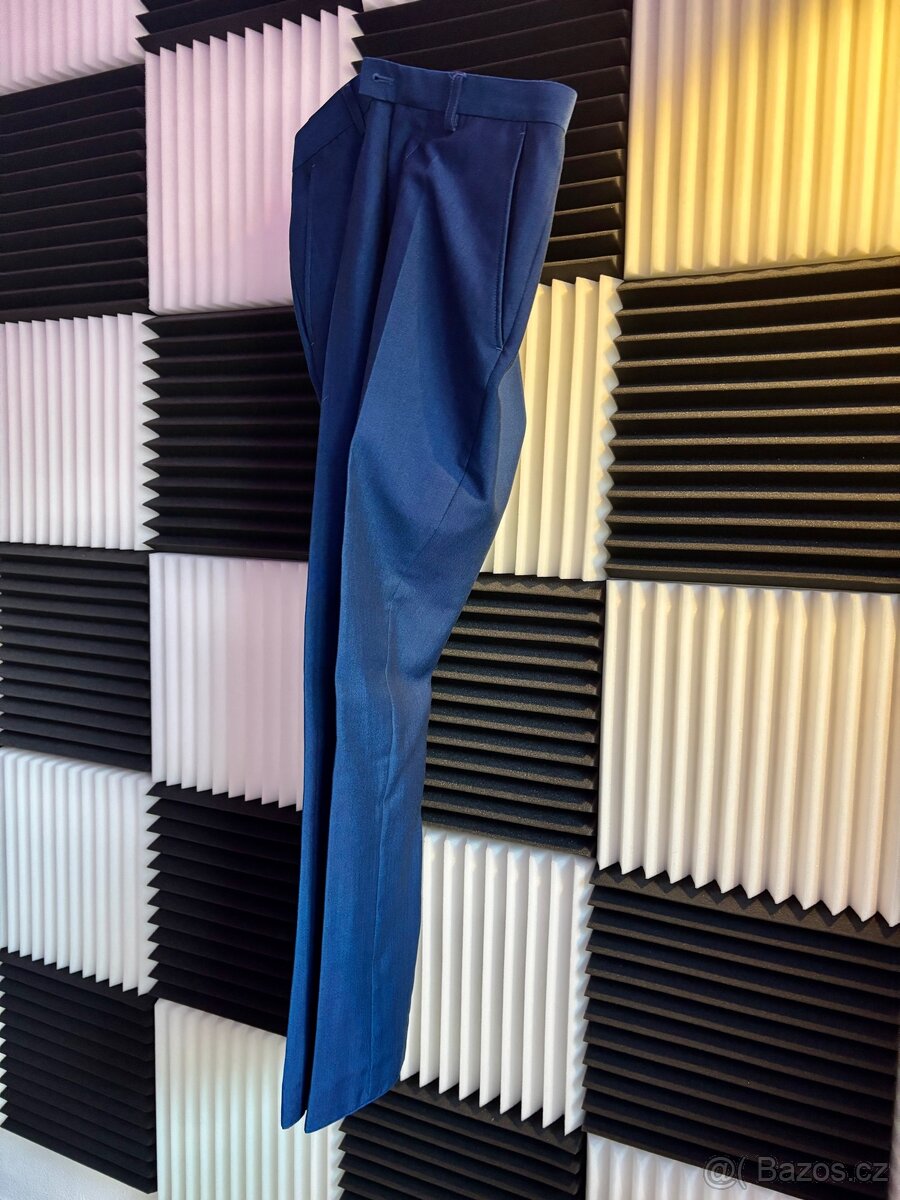 Modrý pánský oblek – sako + kalhoty - 6