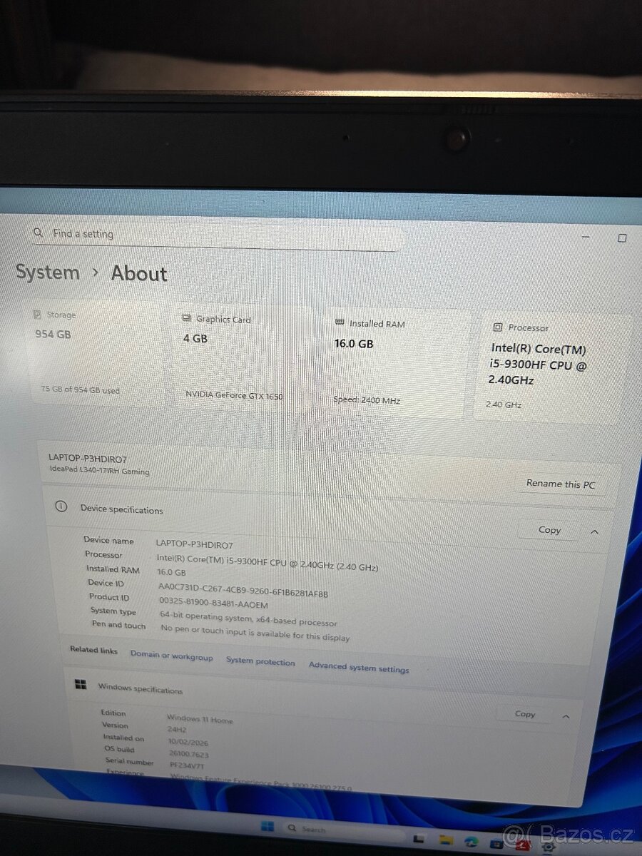 Herní notebook Lenovo IdeaPad L340-17IRH Gaming – TOP STAV - 6