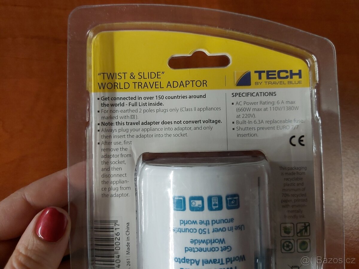TECH cestovní zásuvkový adaptér do 150 zemi - 6