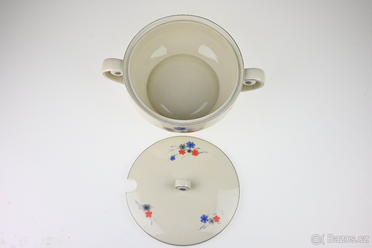 Porcelánová Art Deco polévková mísa - 6