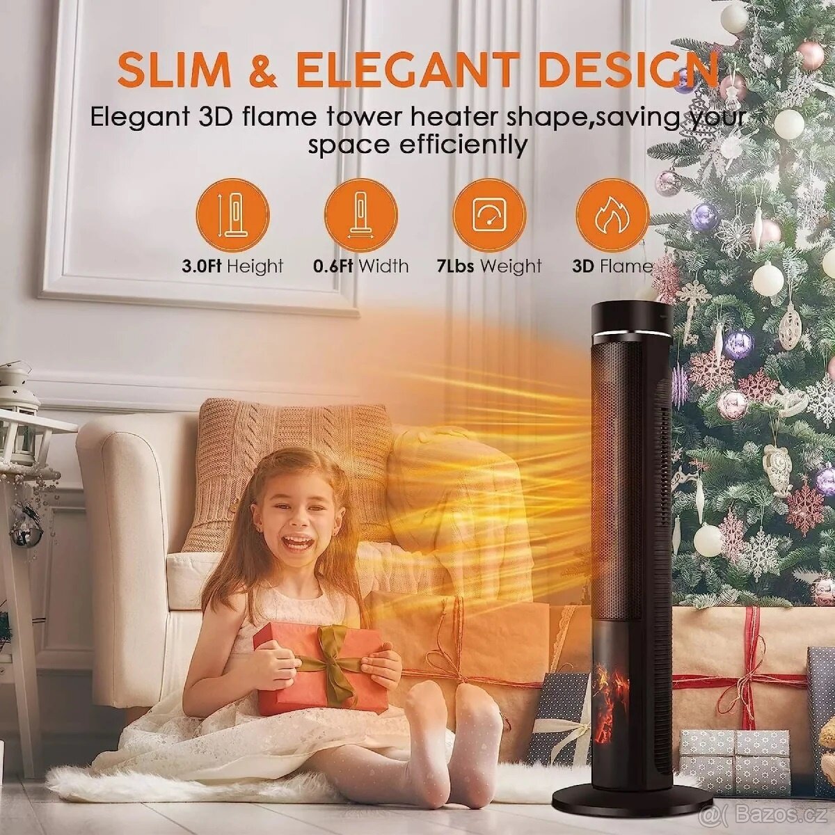 Oscilační elektrický ohřívač s 3D plamenem - 6