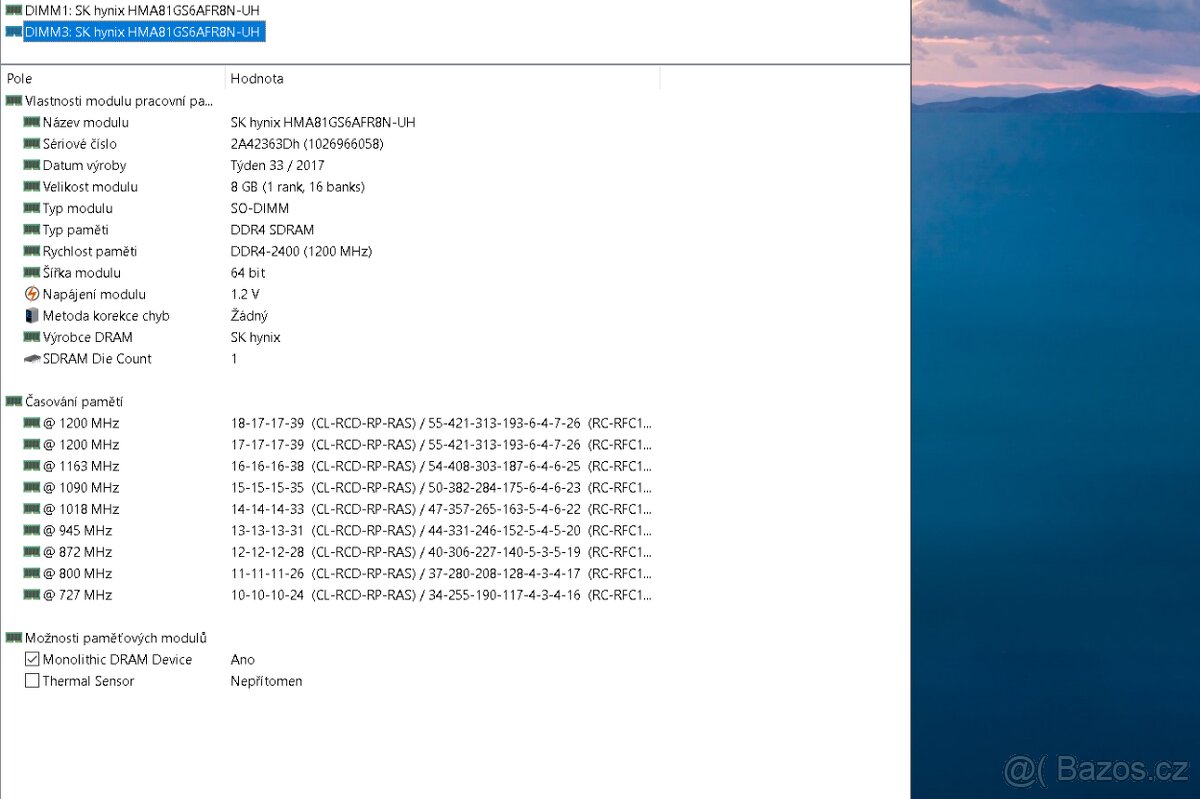 2x 8 gb ddr4 2400mhz do Notebooku (MemTest86 ok ) - 6