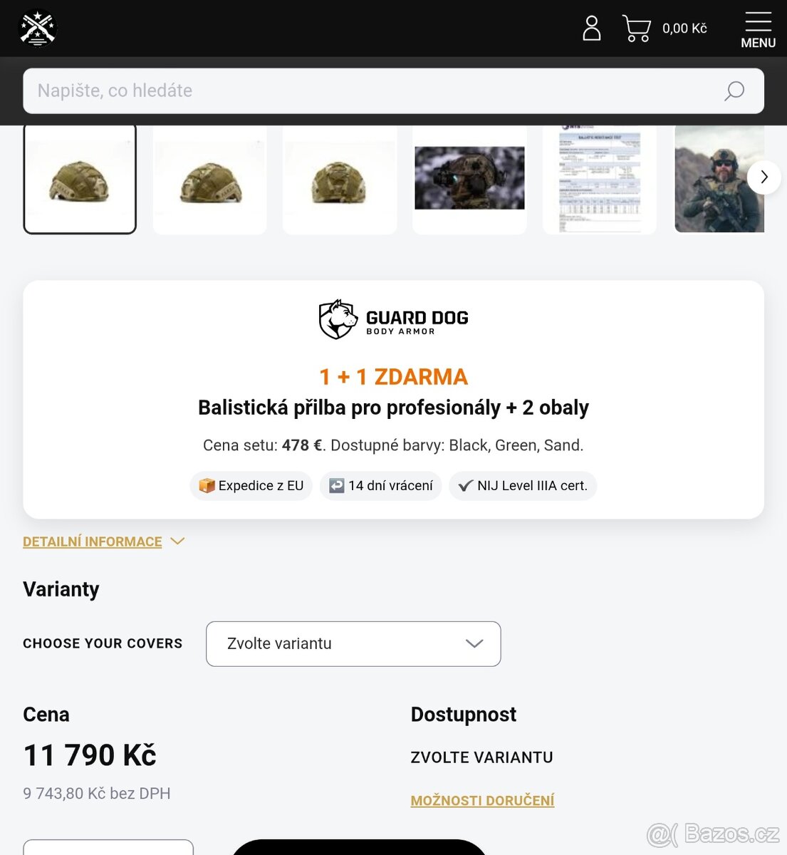 balistická přilba GUARD DOG neprůstřelná III.A - 6