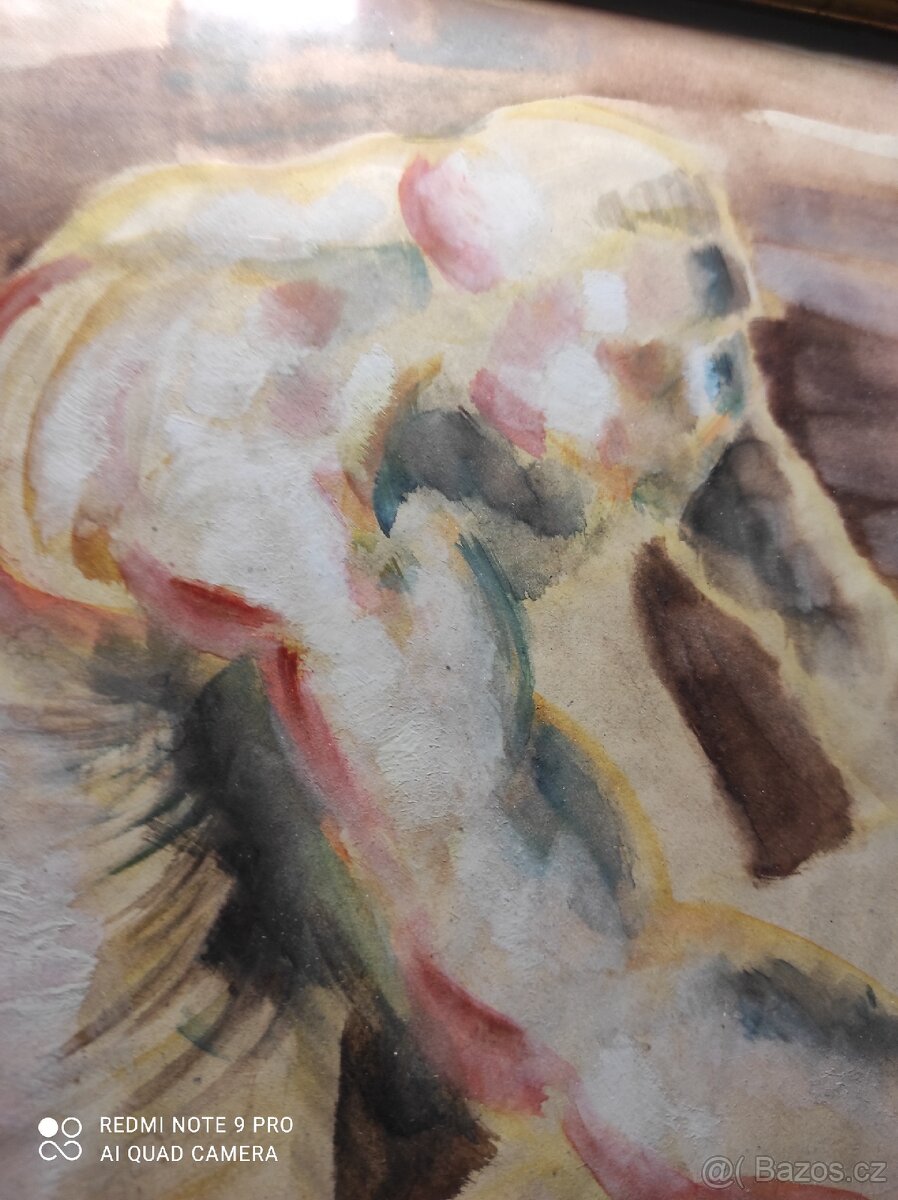 Obraz akvarel cyklista - 6