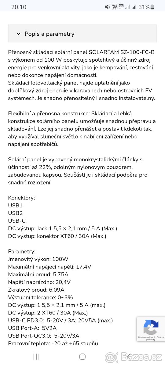 Nabízim solárni panel SOLARFAM 100W Monokrystalický - 6