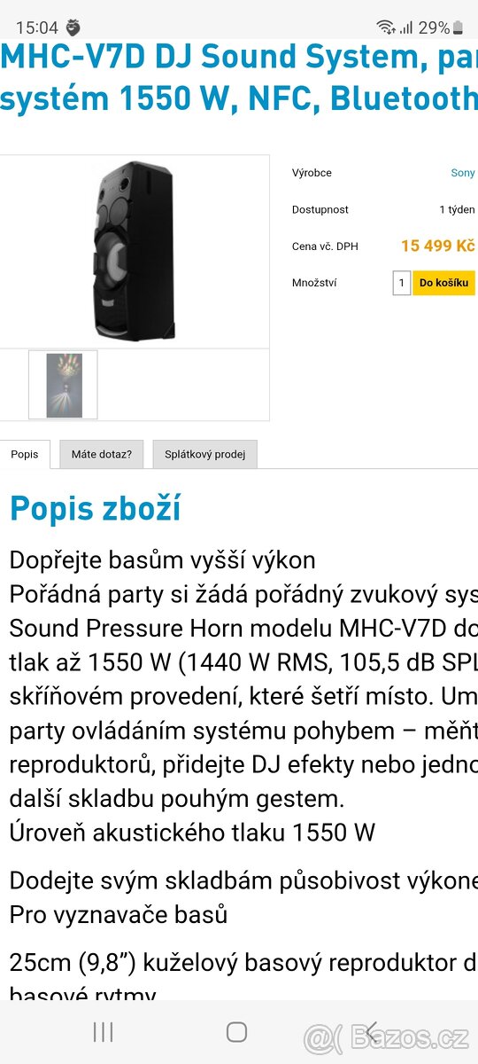 Party reproduktor Sony - 6