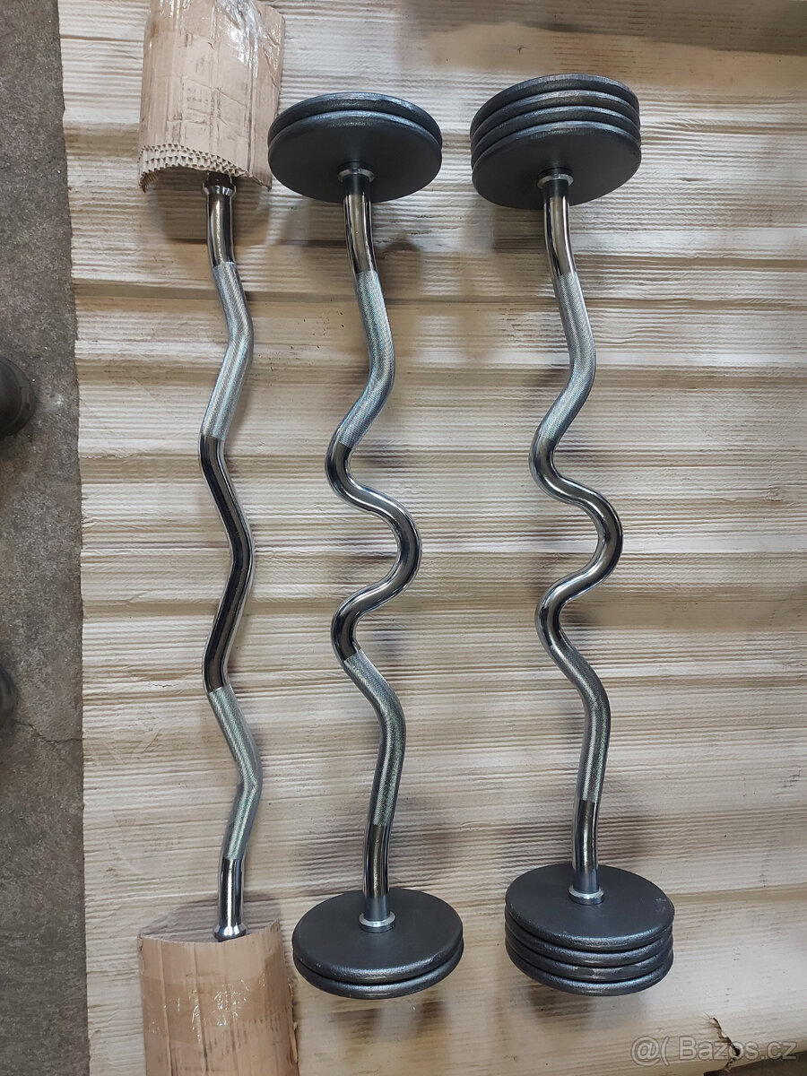 Bicepsová osa pevná váha (rovná, EZ) - NOVÁ - 6