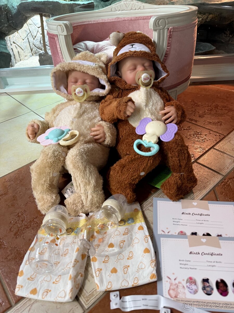 Realistická Reborm miminka dvojčátka - 6