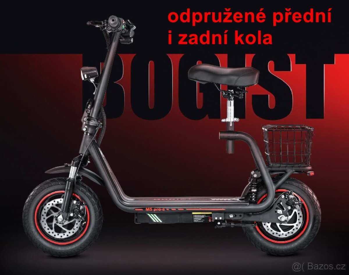 Skládací elektrická koloběžka 750W 13Ah Lithium, 12“ kola - 6