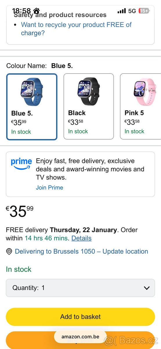 Slothcloud Kids Smart Watch (modré) – z Amazonu - 6