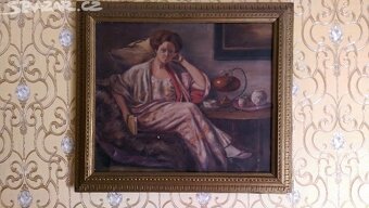 Obraz olej na platně akad.Malíř Hans Wache 1919. - 6