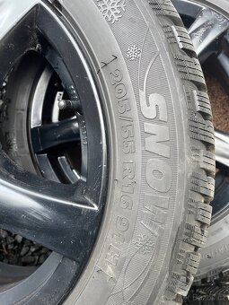 ALU kola Ronal 5x120 16” + zánovní zimní pneu 205/55 R16 - 6