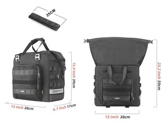 Boční tašky (Textilní "kufry" na motocykl) 2 ks - 6