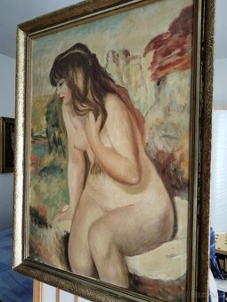 obraz NAHÁ DÍVKA, akt, olej, nesignováno - 6