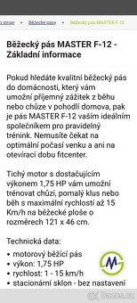 Běžecký pás masterF12 - 6