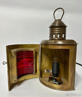 Starožitná lampa PORT krásný TOP kousek - 6
