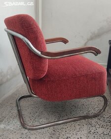 Funkcionalistické chromované křesla Gotvald - 2 ks - 6