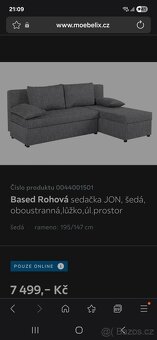 Šedá rozkládací pohovka - 6