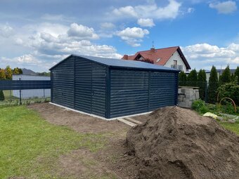 Plechová garáž 6x6m - 6