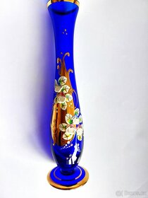 Modrá váza - vysoký smalt - 6
