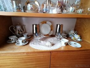 Porcelán, broušené sklo - sklenice, šálky - 6
