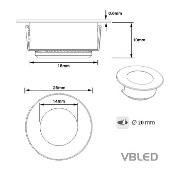 LED mini vestavné svítidlo - 6