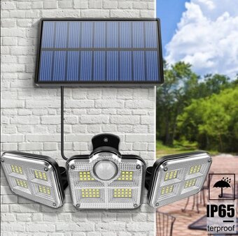 SOLÁRNÍ LED SVĚTLO LAMPA 3 DÍLNÁ + SOLÁRNÍ PANEL - 6