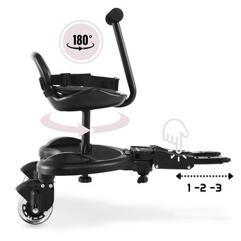 Stupátko ke kočárku se sedákem MR BUGGY - LED kola - 6