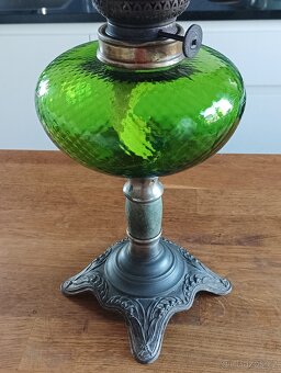 ART DECO STAROŽITNÁ PETROLEJOVÁ LAMPA GAUDARD, FRANCIE 1920 - 6