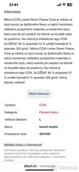 CCM mikina vel. L - 6