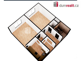 Světlý byt 2+1 po kompletní rekonstrukci, 46 m2 + komora, 20 - 6