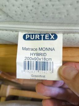 Palanda z masivu s vysouvací postelí+matrace - 6