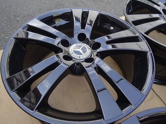 Alu disky černé na Mercedes, 17", 5x112, ET 38, šířka 7,5J - 6