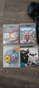 Playstation 3 500g - 10 her - 3x ovladač - 6