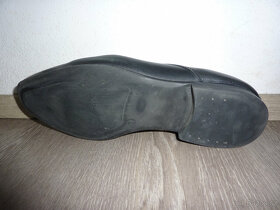 Pánské kožené černé polobotky, vel. 44, prodejce Baťa - 6