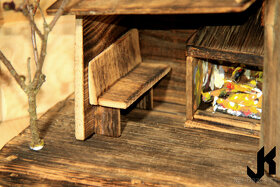 Dřevěný domeček atypický terasa a krb AT047 - 6