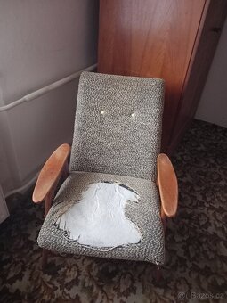 staré židle, taburet, křeslo - 6