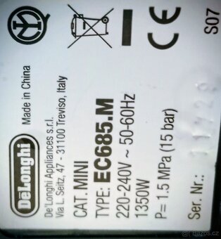 ☕ Pákový kávovar De’Longhi Dedica – nerez | plně funkční - 6