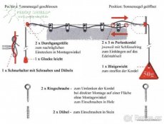 Sluneční plachta na balkon s napínací technikou - 6