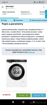 Pračka Siemens iQ500 WG44G2Z3CS smartFinish bílá - 6