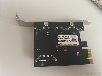 PCIe řadič, 4x USB 3.2 Gen 1 port, 5 Gbps, SATA - 6